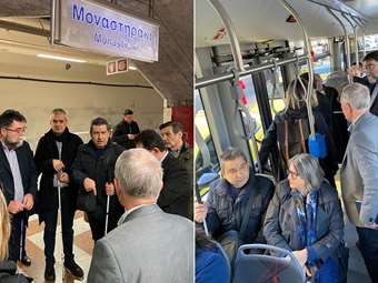 Αυτοψία Β. Οικονόμου στις γραμμές του Μετρό και στα αστικά λεωφορεία μαζί με τις Ομοσπονδίες Τυφλών