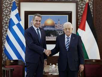 Στη Ραμάλα ο Κ. Μητσοτάκης, συναντήθηκε με τον M. Αμπάς - Το απόγευμα η τριμερής με Μπ. Νετανιάχου και Ν. Αναστασιάδη