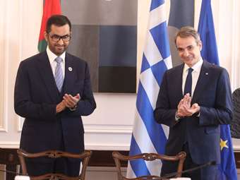 Συνάντηση Κ. Μητσοτάκη με τον Υπουργό Βιομηχανίας και Προηγμένης Τεχνολογίας των ΗΑΕ