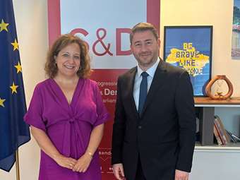 Συνάντηση Ν. Ανδρουλάκη με την πρόεδρο των Σοσιαλιστών και Δημοκρατών στις Βρυξέλλες