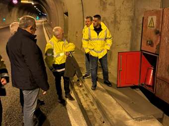 Επιθεώρηση του υφυπ. Υποδομών Ν. Ταχιάου στη σήραγγα Κοιλώματος της Εγνατίας Οδού