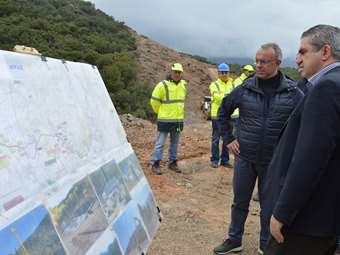 Στο εργοτάξιο του Οδικού Άξονα Μπράλος - Άμφισσα ο Χρήστος Σταϊκούρας