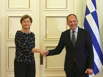 Συνάντηση Γ. Γεραπετρίτη με τη Λετονή ομόλογό του Baiba Braže