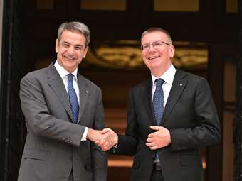 Συνάντηση Κ. Μητσοτάκη με τον Πρόεδρο της Λετονίας