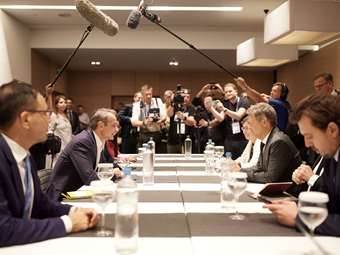 Ο Κυρ. Μητσοτάκης συναντήθηκε με τον αντικαγκελάριο της Γερμανίας Ρ. Χάμπεκ