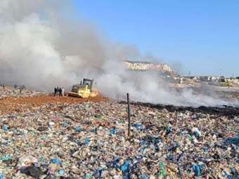 Φωτιά στον χώρο διαχείρισης απορριμμάτων του Λίβα στη Ζάκυνθο
