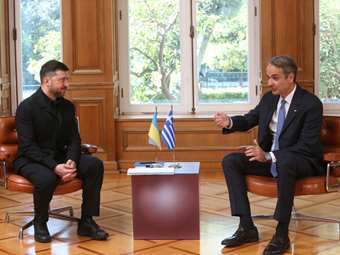 Σε εξέλιξη η συνάντηση Μητσοτάκη-Ζελένσκι