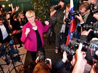 Slovenian President Nataša Pirc Musar in an official visit to Greece