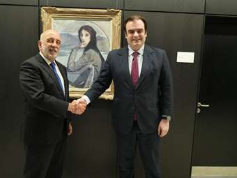 Συνάντηση Πιερρακάκη με τον διοικητή της Κεντρικής Τράπεζας της Ιρλανδίας Gabriel Makhlouf