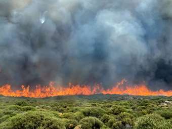 Οριοθετήθηκε η φωτιά στον Ασπρόπυργο - Ήχησε το 112 - Κυκλοφοριακές ρυθμίσεις