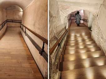 Έστρωσαν με παρκέ τις ιστορικές σκάλες της Αγια-Σοφιάς