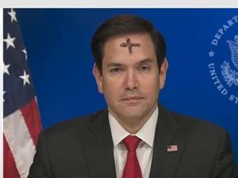 Μάρκο Ρούμπιο: Γιατί εμφανίστηκε με σταυρό στο μέτωπο σε τηλεοπτική συνέντευξή του