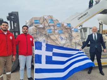 Greek humanitarian aid for Gaza arrives at Egypt's El Arish airport