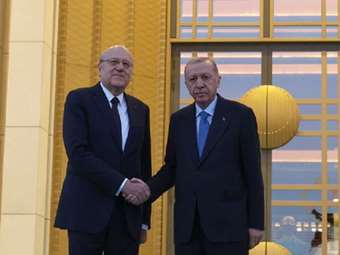 Συνάντηση Ερντογάν με τον πρωθυπουργό του Λιβάνου Νατζίμπ Μικάτι