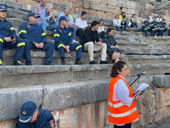 Άσκηση ετοιμότητας για την αντιμετώπιση πυρκαγιάς στους Δελφούς