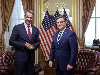 Ο Κυρ. Μητσοτάκης συναντήθηκε με τον πρόεδρο της Βουλής των Αντιπροσώπων, Μάικ Τζόνσον