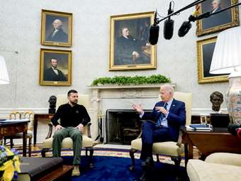 Συνάντηση Μπάιντεν - Ζελένσκι στον Λευκό Οίκο: "Η Ρωσία δεν θα επικρατήσει"