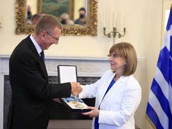 Συνάντηση Κατ. Σακελλαροπούλου με τον Πρόεδρο της Λετονίας