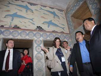 Κατέρρευσε τοιχογραφία στον αρχαιολογικό χώρο της Κνωσσού - Δυσαρέσκεια από τους ξένους επισκέπτες