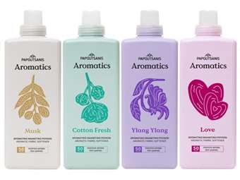 Είσοδος για την Παπουτσάνης στην κατηγορία των μαλακτικών ρούχων με τα Aromatics