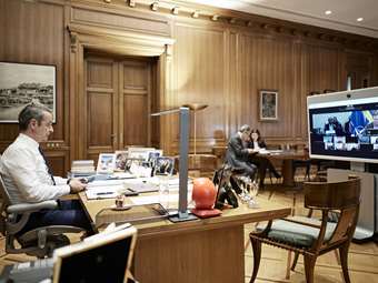 Συναντίληψη για την πρόοδο που σημειώθηκε στο ουκρανικό στην τηλεδιάσκεψη ηγετών της ΕΕ με συμμετοχή Κ. Μητσοτάκη