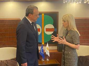 Συνάντηση Σ. Φάμελλου με την Κύπρια Πρόεδρο της Βουλής, Αννίτα Δημητρίου