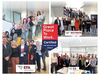 Great Place to Work για 2η συνεχόμενη χρονιά για τις εταιρίες EFA VENTURES, SCYTALYS, ES SYSTEMS