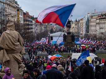 Τσεχία: Αντικυβερνητική διαδήλωση για τον υψηλό πληθωρισμό και το ενεργειακό κόστος