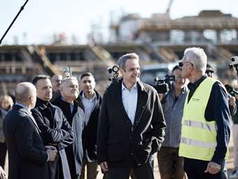 Στο Βοτανικό ο Κ. Μητσοτάκης για το νέο γήπεδο του Παναθηναϊκού, με Γ. Αλαφούζο - Χ. Δούκα