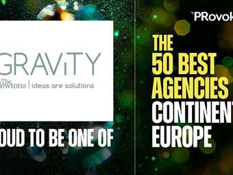 Η Gravity The Newtons στη λίστα των 50 Best Agencies in Continental Europe