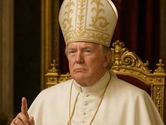 Απίστευτη ανάρτηση Τραμπ: Ντυμένος Πάπας λίγες μέρες πριν τη διαδοχή στο Βατικανό