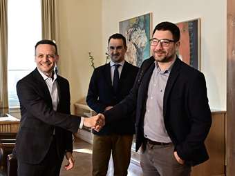 Συνάντηση Χ. Δούκα με Αλ. Χαριτση και Ν. Ηλιοπουλο