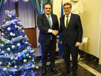 Συνάντηση Κ. Πιερρακάκη στη Ρώμη με τον Ιταλό ΥΠΟΙΚ Giancarlo Giorgetti