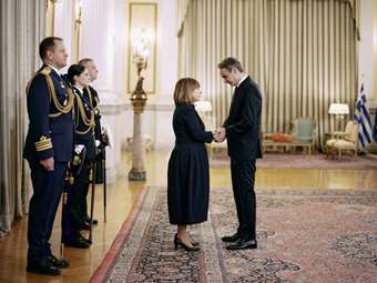 Ευχές για το νέο έτος στην Πρόεδρο της Δημοκρατίας, στο Προεδρικό Μέγαρο